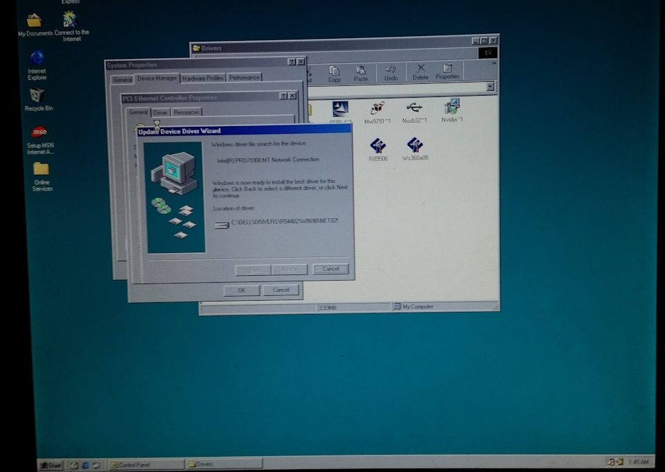 windows 98 usb key drivers